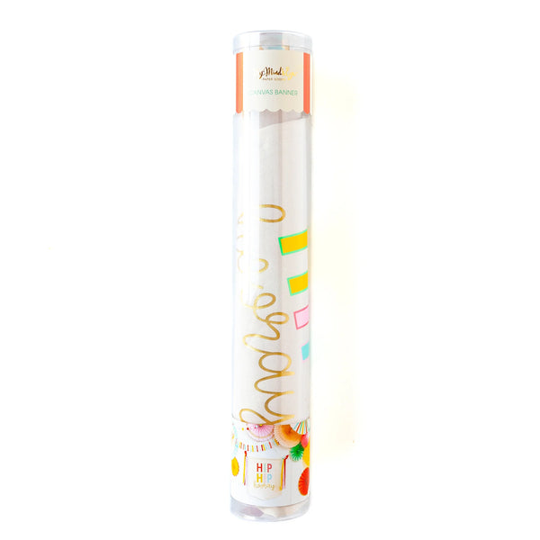 Decorative pen with colorful design on a white background
