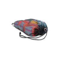 colorful set of soft boccia balls in black net