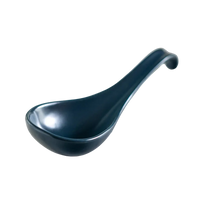 Blue ladle on white background