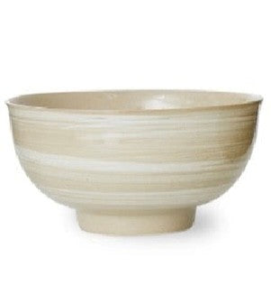 Beige ceramic bowl on a white background