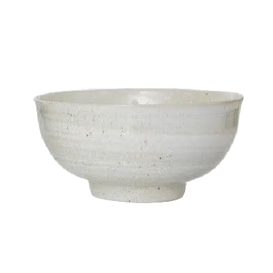 light gray ceramic bowl on a white background