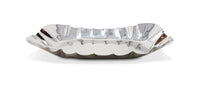 Silver decorative bowl on a white background