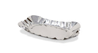 Silver decorative bowl on a white background