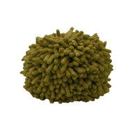 Green textured pouf on a white background