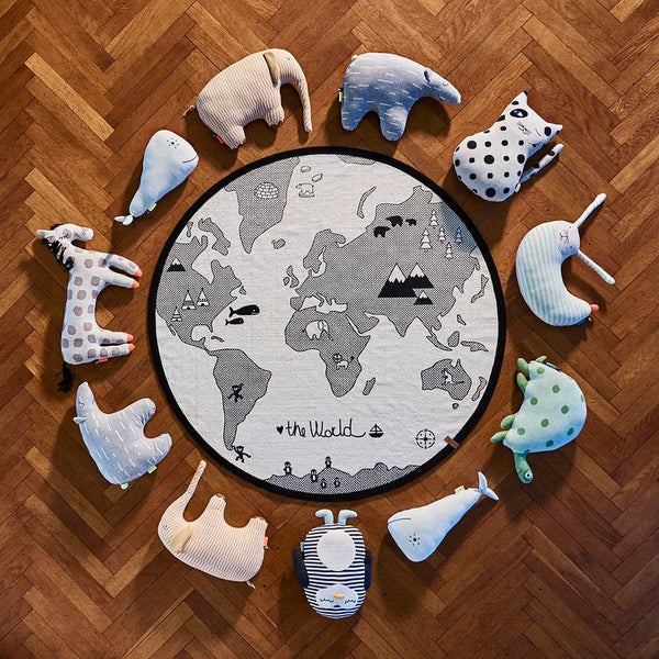 Rabbit Peter Cushion - White / Mint