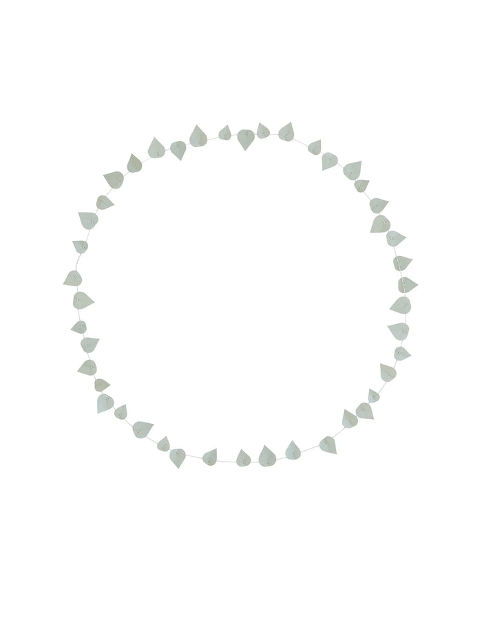 wreath made from paper leaves on white back ground