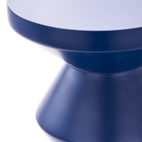 detail matte blue outdoor accent table