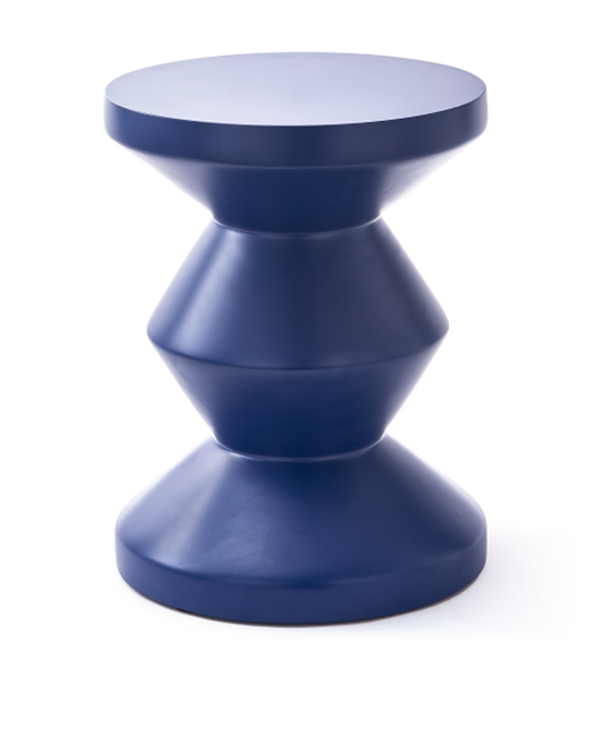matte blue outdoor accent table