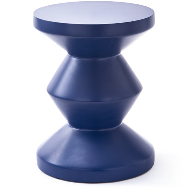 matte blue outdoor accent table