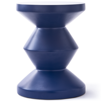 matte blue outdoor accent table