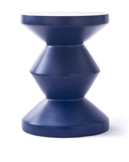 matte blue outdoor accent table