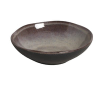 Brown ceramic bowl on a white background 