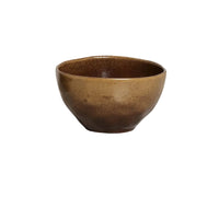 Brown ceramic bowl on a white background 