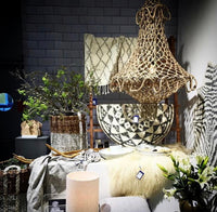 Knotted rope chandelier - natural