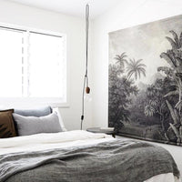 Bed room with wall chart jungle xxl 