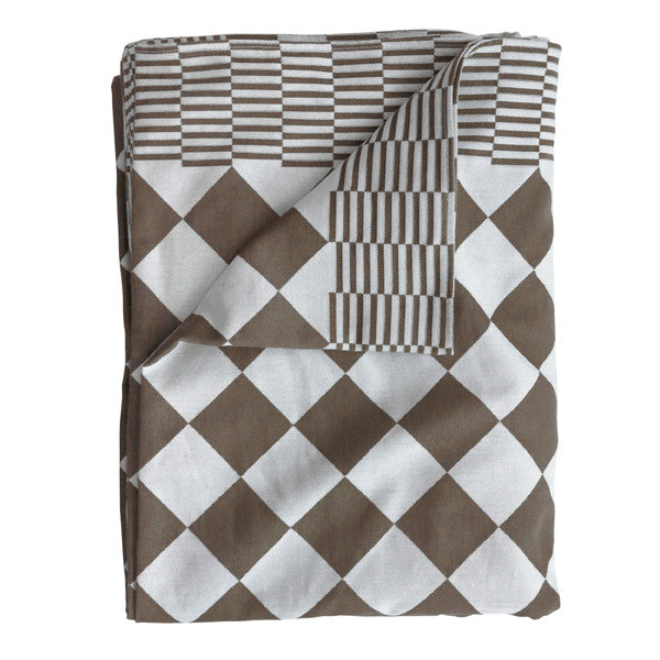 traditional dutch table cloth brown white pattern