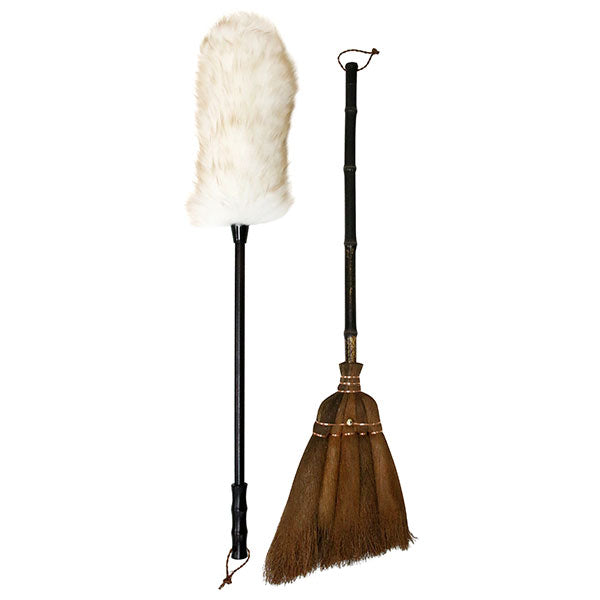HKliving USA AKE1122 vintage style household brush and dust broom set