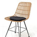 seat cover felt charcoal round in rattan chair hk living usa