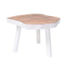 natural wood tree table painted white large