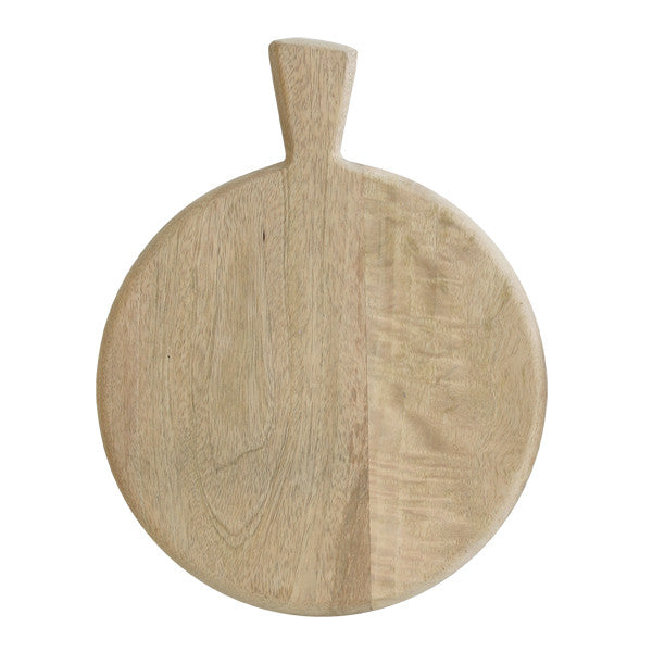 wooden plate with handle made of mango wood