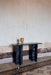 hallway palazzo  dark toned natural marble console table