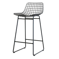 Black metal wire bar or counter stool 