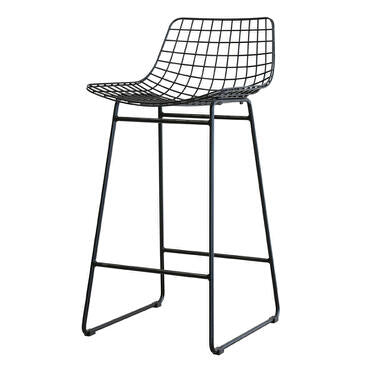 Black metal wire bar or counter stool 