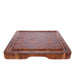 handmade square acacia wood cutting board in brown