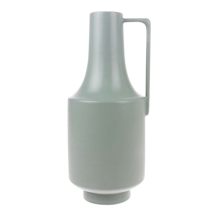 ceramic green vase with one handle
