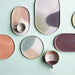 oval and round gallery ceramics in pastel colors