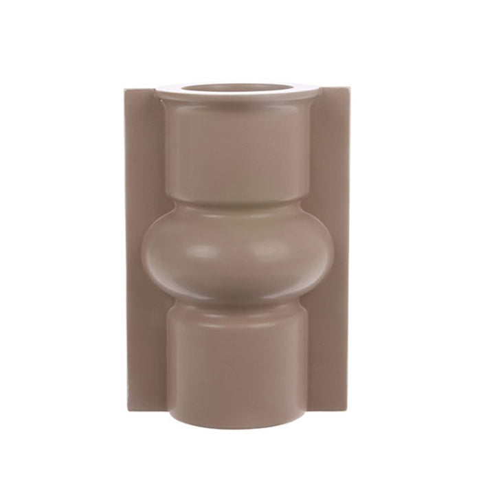 mold shape vase in matt mocha color