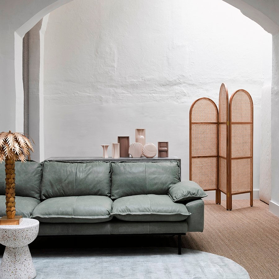 living room with group af vases