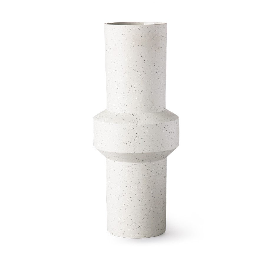 HKliving USA ACE6819 Speckled clay vase straight - L