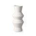 clay vase with speckles angular shaped
