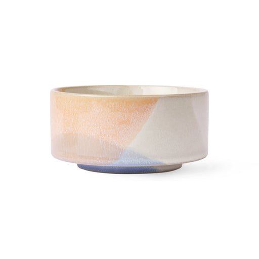 bowl with pastel colors peach and blue