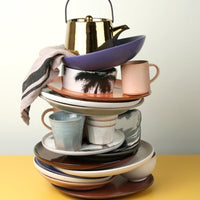 stack of ceramics in different colors