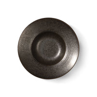 black rustic deep pasta dish by Hk living USA