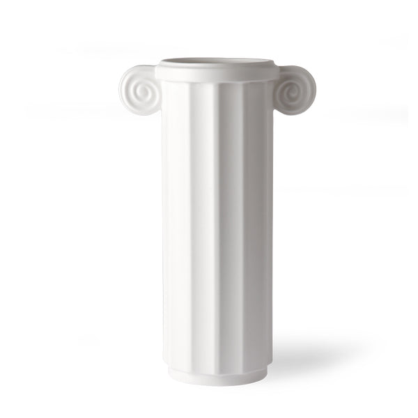 ancient greek column vase in white by HK living USA