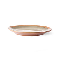 ceramic side plate in earth tones