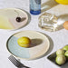 round side plates in pastel colors