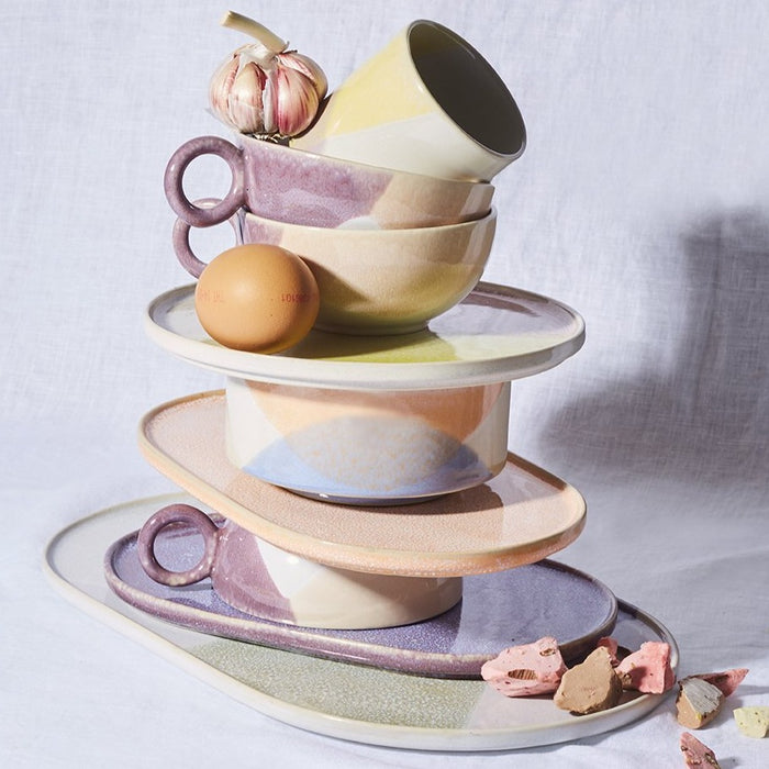 contemporary ceramics in pastel colors