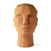 abstract head sculpture in terracotta