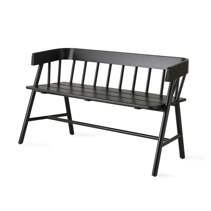 black wooden bench in shaker style
