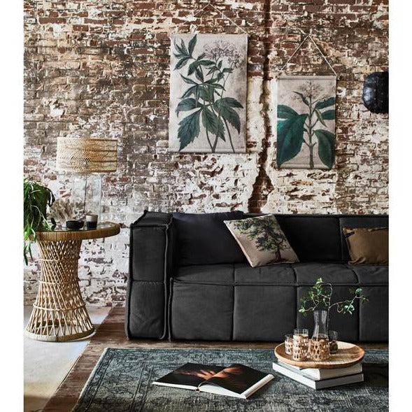 loft setting with sturdy canvas couch charcoal hk living usa