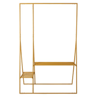 ginger orange metal open wardrobe rack
