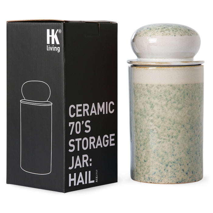 70s ceramics - storage jar Hail