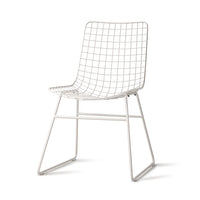 modern industrial style white metal dining chair