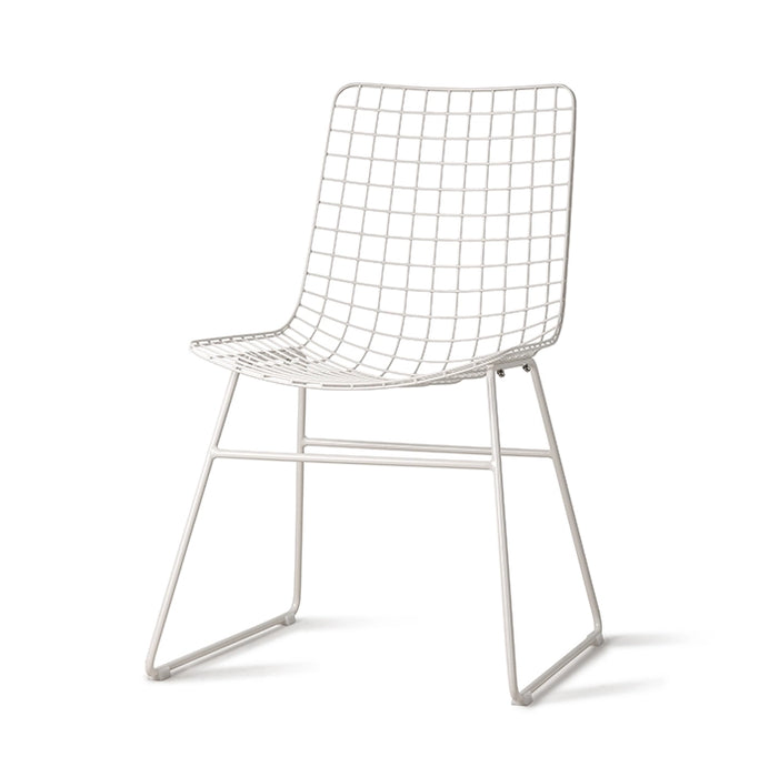 modern industrial style white metal dining chair