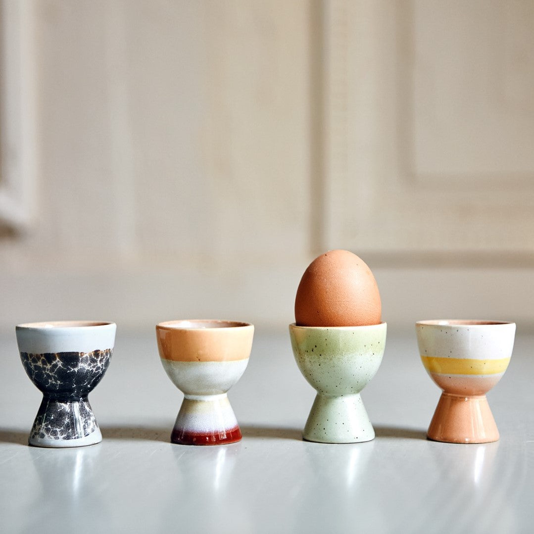 70s ceramics egg cups (set of 4)
