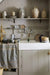 vintage style kitchen with gradient ceramics in various colors